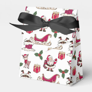 Santa Reindeer Gifts Sleighs Favor Box
