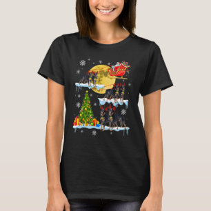 Santa Reindeer Miniature Pinscher Christmas Dog Mo T-Shirt