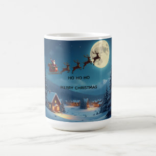 Santa Reindeer Moon Mug