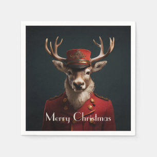 Santa Reindeer Napkin