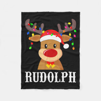 Santa Reindeer Rudolph Xmas Group Costume  Fleece Blanket