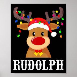 Santa Reindeer Rudolph Xmas Group Costume  Poster