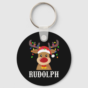 Santa Reindeer Rudolph Xmas Group Costume T Shirt  Keychain