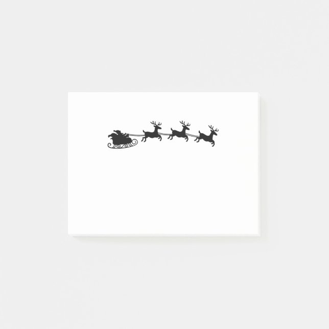 Santa Reindeer Sleigh Post-it Notes (Front)