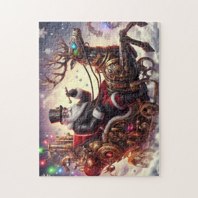 Santa/Reindeer steampunk Christmas/winter Jigsaw Puzzle (Vertical)
