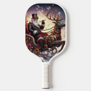 Santa/Reindeer steampunk Christmas/winter Pickleball Paddle