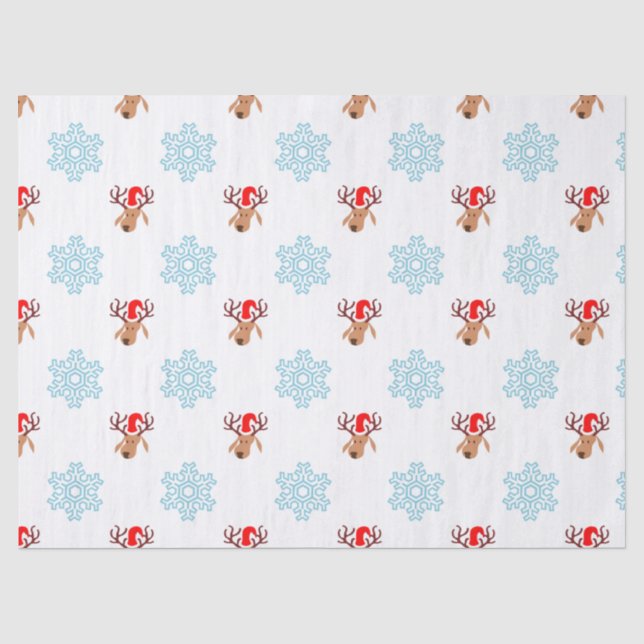 santa reindeer tissue paper (Front)