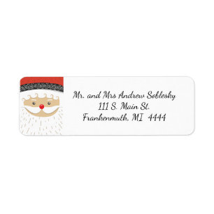 Santa Return Address Labe