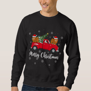 Santa Riding Christmas Tree Truck Chow Chow Dog Ch Sweatshirt
