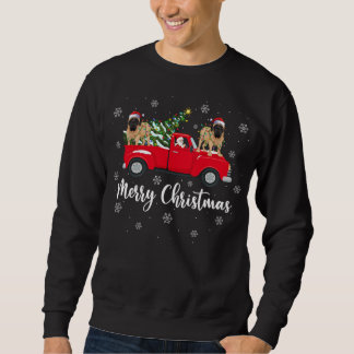 Santa Riding Christmas Tree Truck Mastiff Dog Chri Sweatshirt