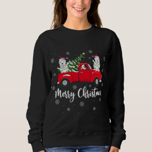 Santa Riding Christmas Tree Truck Westie Dog Chris Sweatshirt