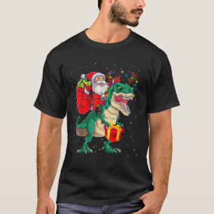 Santa Riding Dinosaur T rex Funny Christmas Kids B T-Shirt