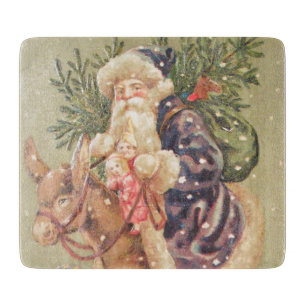 Santa Riding Donkey Cutting Board