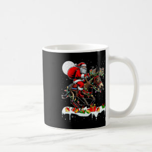 Santa Riding Mule Reindeer Xmas Farm Animal Lover  Coffee Mug