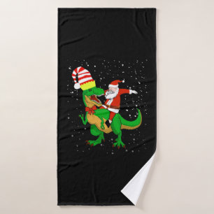 santa riding trex Tank Top Bath Towel