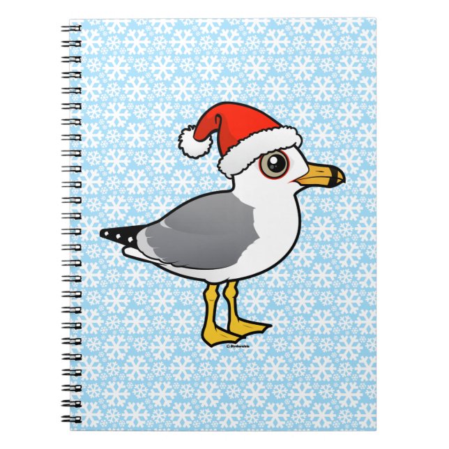 Santa Ring-billed Gull Notebook (Front)