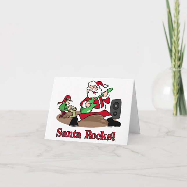 Santa Rocks Christmas card (Front)