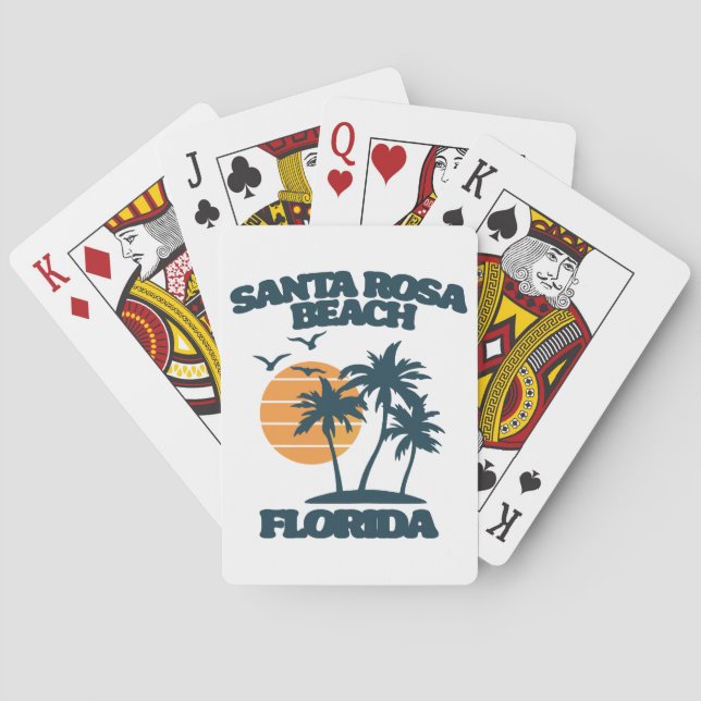 Santa Rosa Beach Florida  Playing Cards (Back)