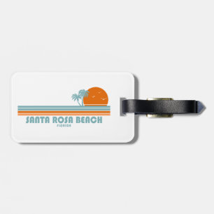 Santa Rosa Beach Florida Sun Palm Trees Luggage Tag