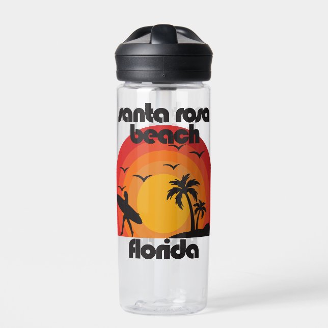 Santa Rosa Beach,Florida Water Bottle (Front)