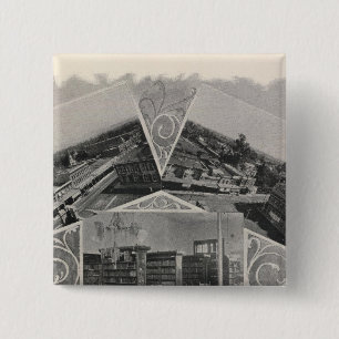 Santa Rosa, California 6 2 Inch Square Button