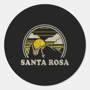Santa Rosa California Ca T Shirt Vintage Hiking Mo Classic Round Sticker