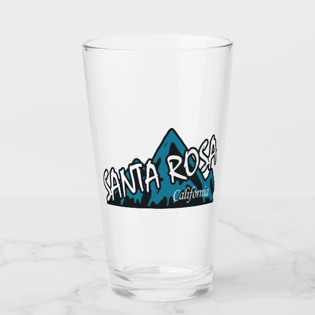 Santa Rosa California Mountains Glass (Front)