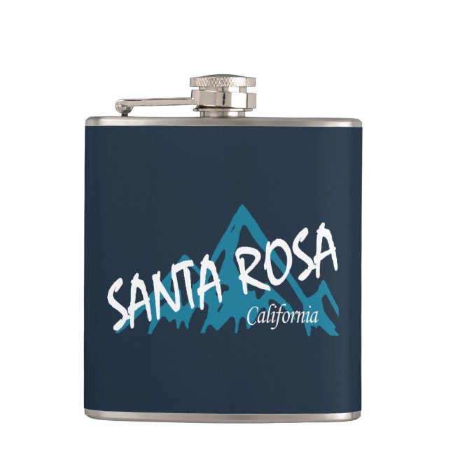 Santa Rosa California Mountains Hip Flask (Front)