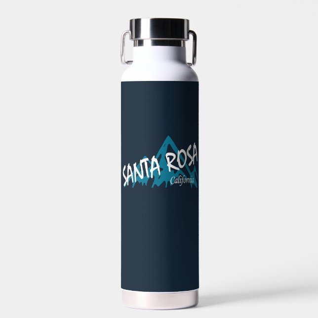 Santa Rosa California Mountains Water Bottle (Front)