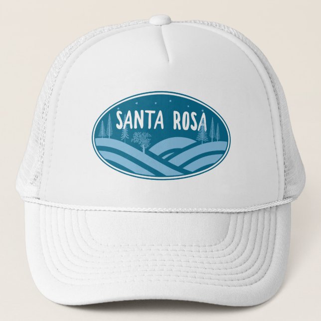 Santa Rosa California Outdoors Trucker Hat (Front)