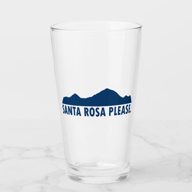 Santa Rosa California Please Glass (Front)