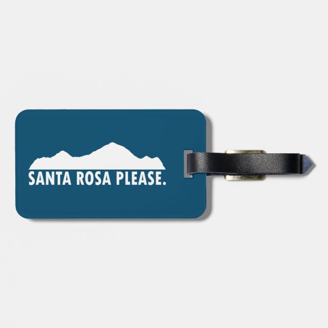 Santa Rosa California Please Luggage Tag (Back Horizontal)