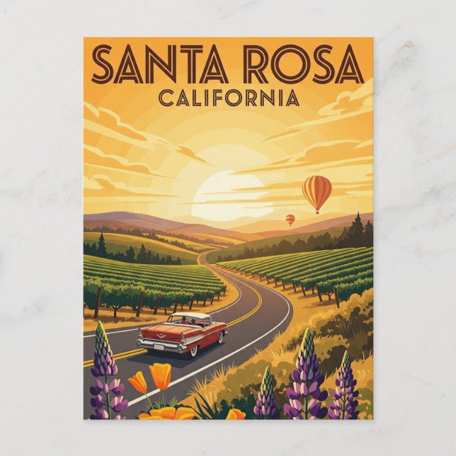 Santa Rosa California Travel Postcard (Front)