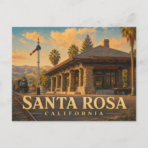 Santa Rosa California Vintage Travel Postcard