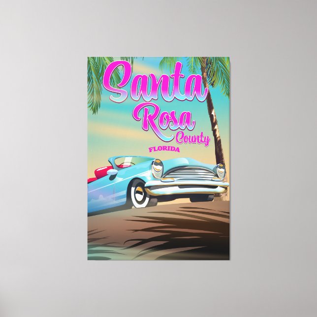 Santa Rosa County Florida travel pster Canvas Print (Front)