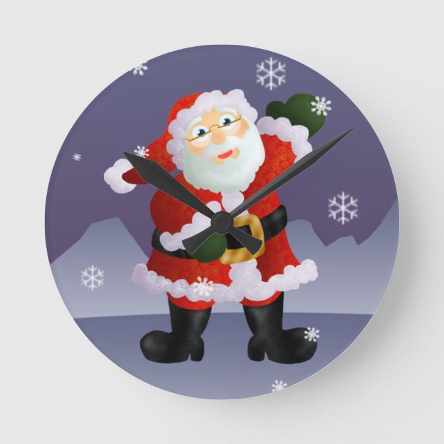 Santa Round Clock (Front)