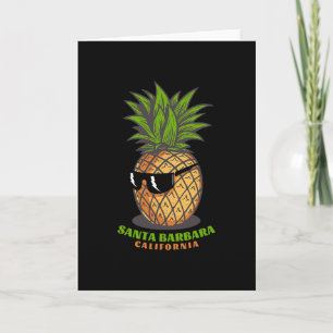 Santa Rra California Ca Pineapple Sungles Vacation Card