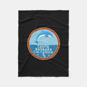 Santa Rra California Dolphin Ca Vacation Souvenir  Fleece Blanket