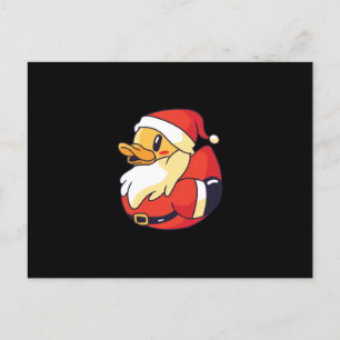 Santa rubber duck postcard
