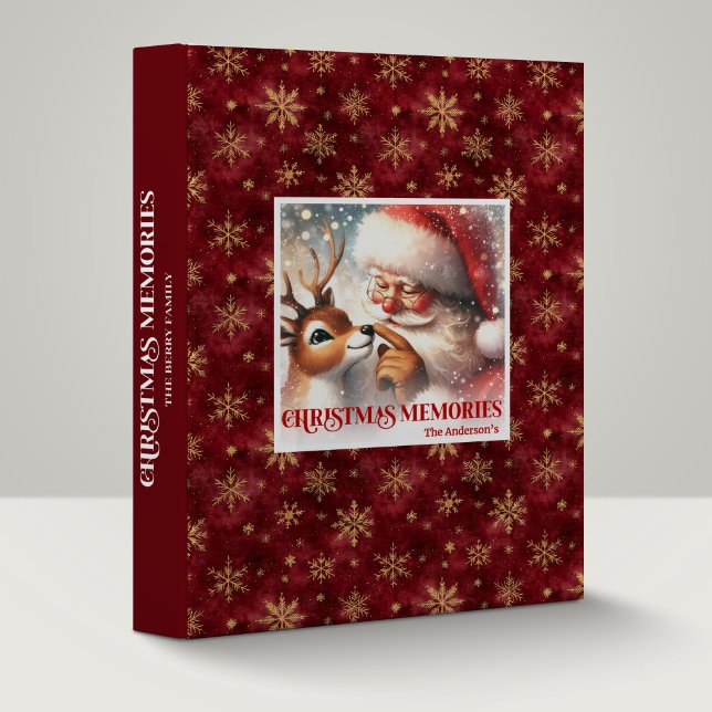 Santa Rudolph Classic Christmas Memory Ring File Binder (Santa Rudolph Classic Christmas Memory Ring File)