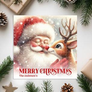 Santa Rudolph Custom Holiday Magic Puzzle for Kids