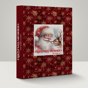 Santa Rudolph Joyous Christmas Photo Album File Binder