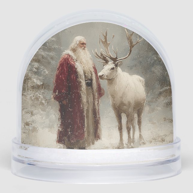 Santa & Rudolph  Snowglobe (Front)