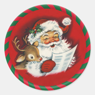 Santa & Rudy Vintage Stickers