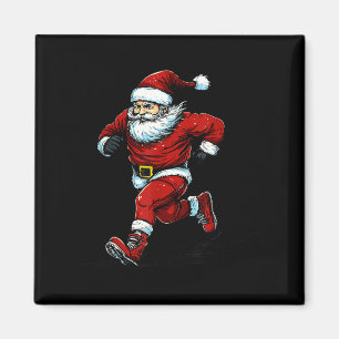 Santa Running Cross Country Xc Runner Christmas Xm Magnet