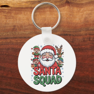 Santa’s Bad Influence (Funny Santa Squad) Keychain