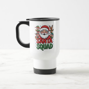 Santa’s Bad Influence (Funny Santa Squad) Travel Mug