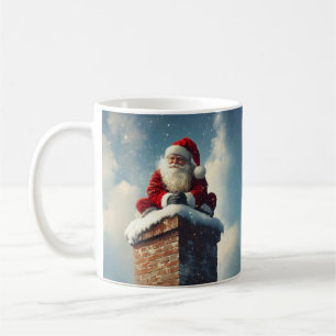 Santa’s Chimney Pause: A Winter’s Smile Coffee Mug