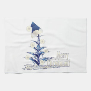 Santa s Christmas tree Kitchen Towel