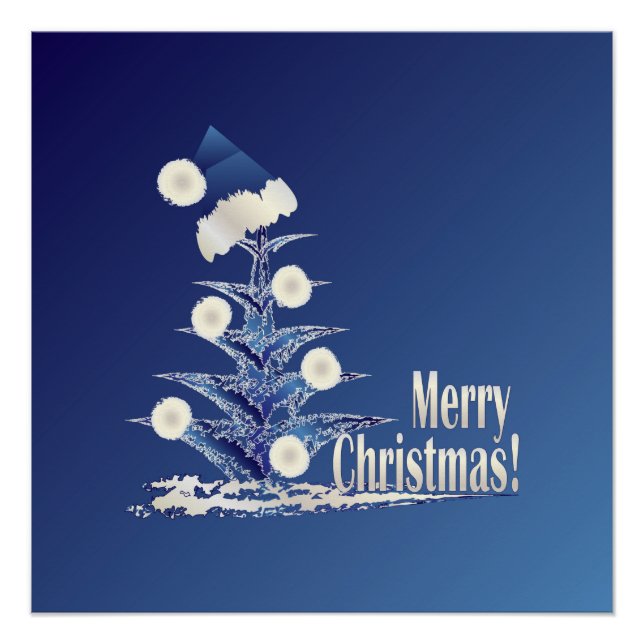 Santa s Christmas tree Poster (Front)